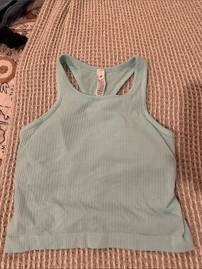 lululemon athletica Light Aqua Ribbed Racerback Tank